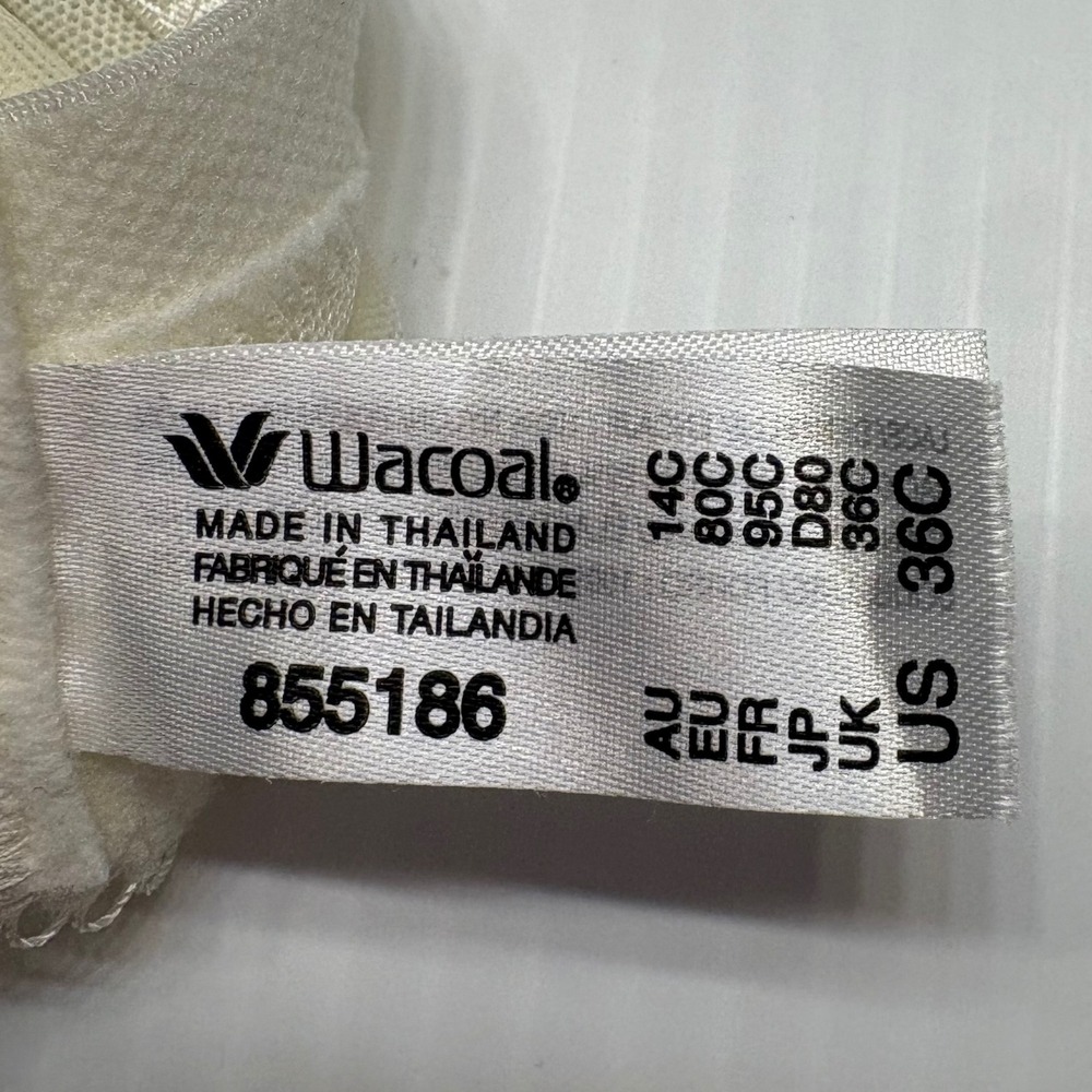 Wacoal Retro Chic Bra Women 36C Ivory Lace Underwire 855186 Lingerie - Picture 5 of 5